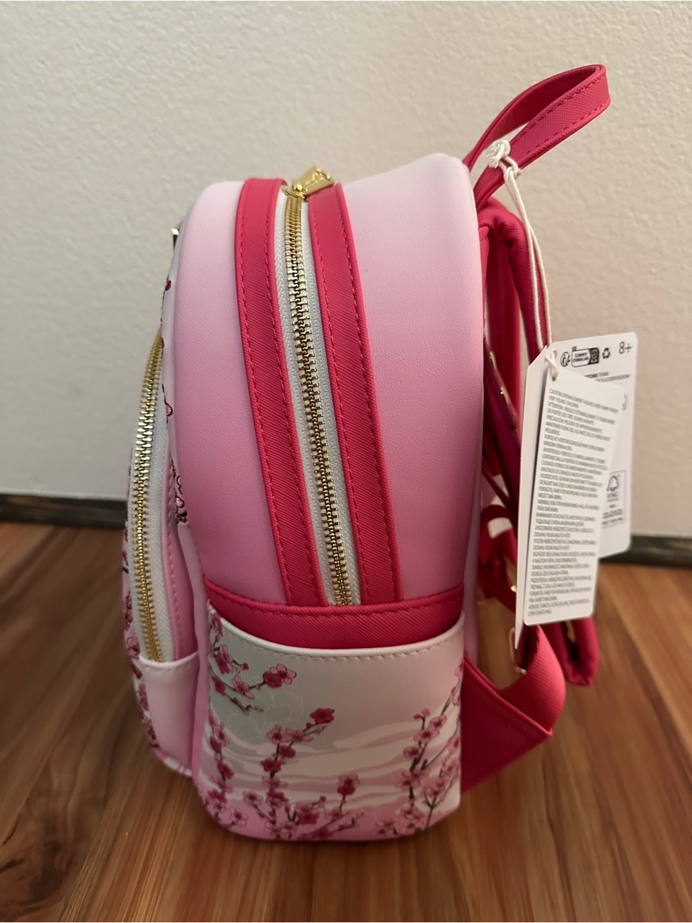 NWT Disney x Loungefly Mulan Cherry Blossom Mini Backpack - Pink - Picture 7 of 8
